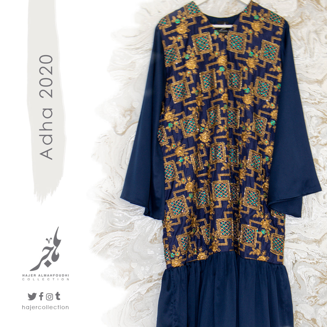 Blue Silk Dress لبس بريسم وساتان أزرق