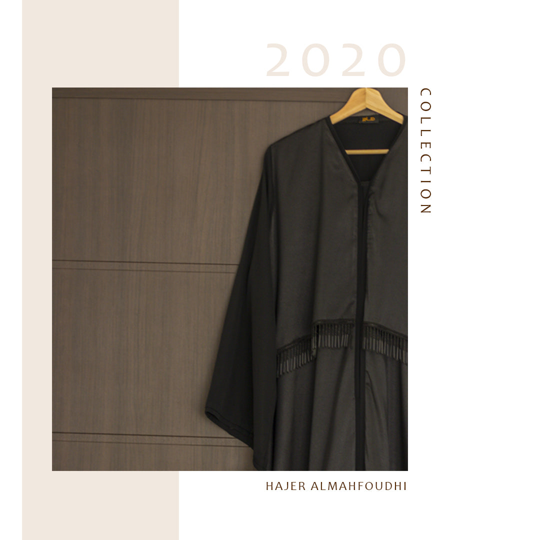 عباية طبقات ساتان وخرز SATIN LAYERS AND BEADS ABAYA