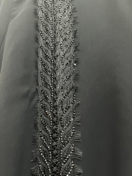 عباية دانتيل وفصوص BLACK DANTAIL ABAYA