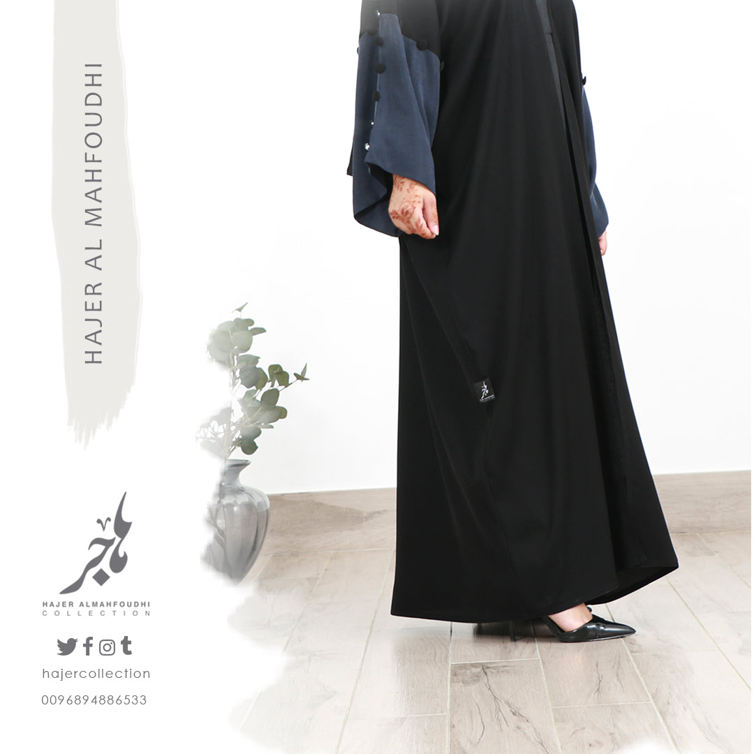 Wide cut abaya( Tailored - Pre Order ) تفصيل عباية لف بأكمام واسعة  