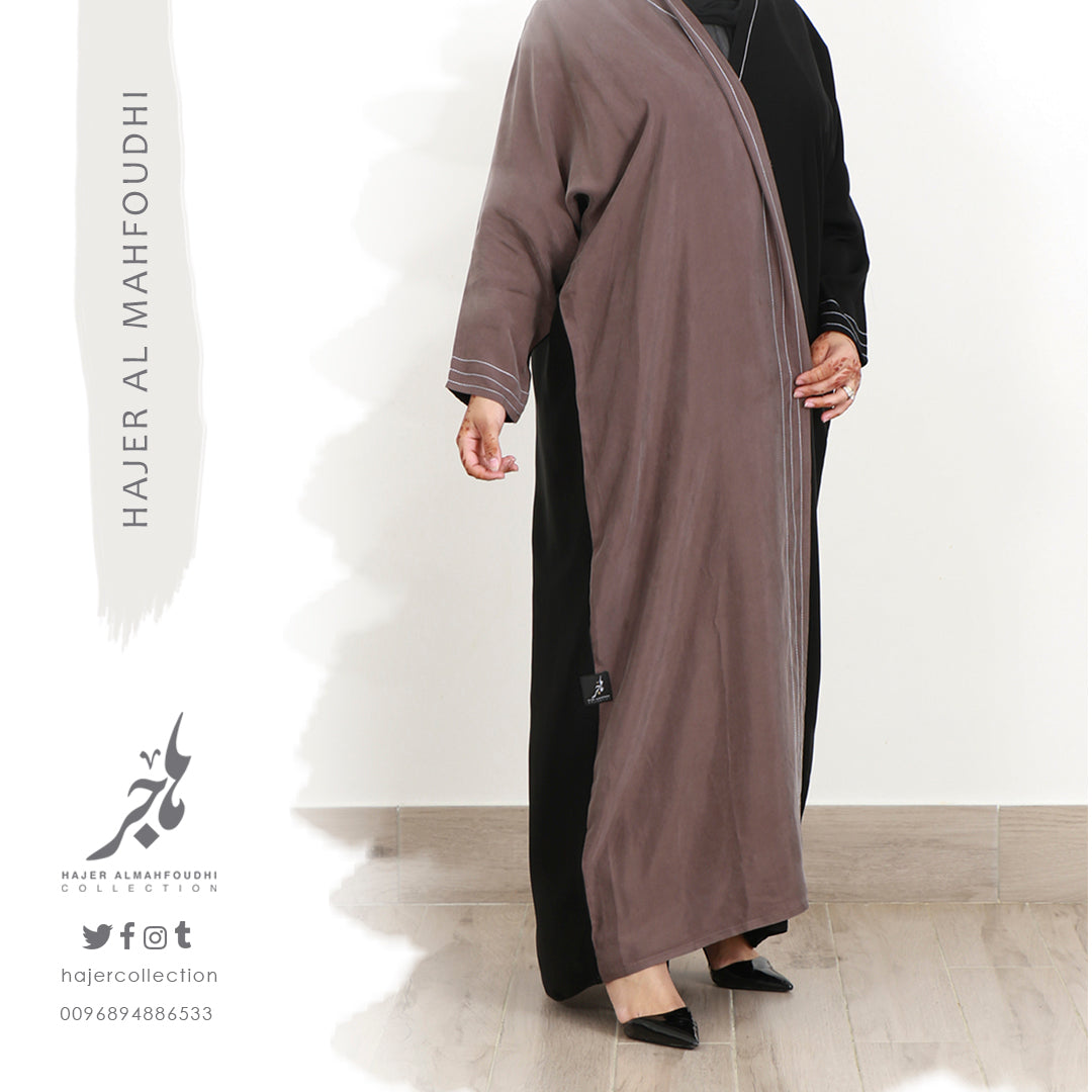 Warp Cut Classic Practical Abaya  ( Tailored - Pre Order ) تفصيل عباية كلاسيك عملية  ربع بشت بأكمام ضيقة