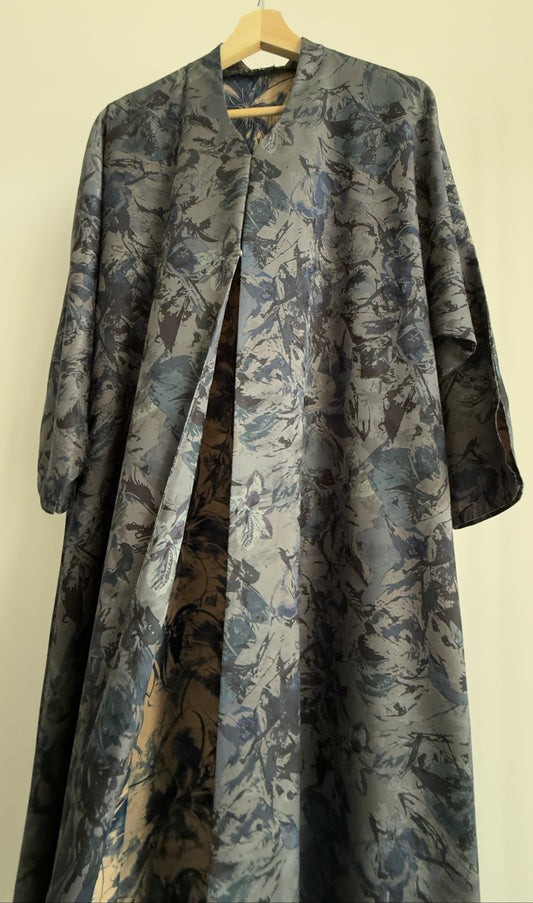 عباية جاكارد أزرق