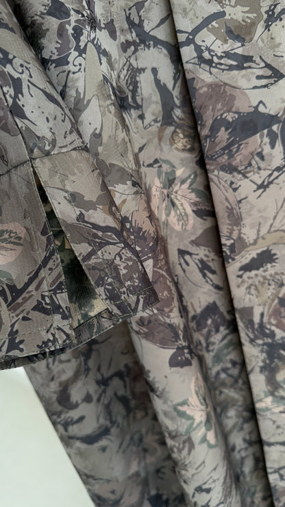 عباية جاكارد أخضر زيتوني