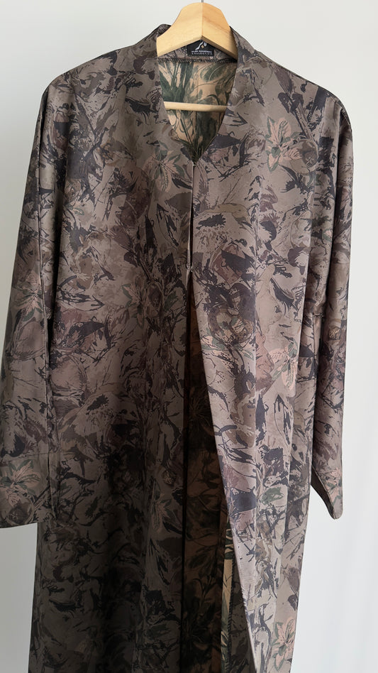 عباية جاكارد أخضر زيتوني