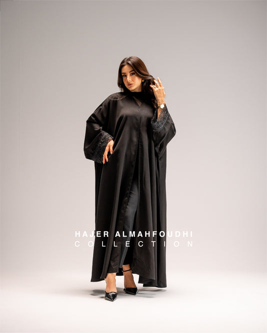تفصيل عباية بأطراف دانتيل , عملية يومية كريب Everyday Crape Abaya (Pre Order)