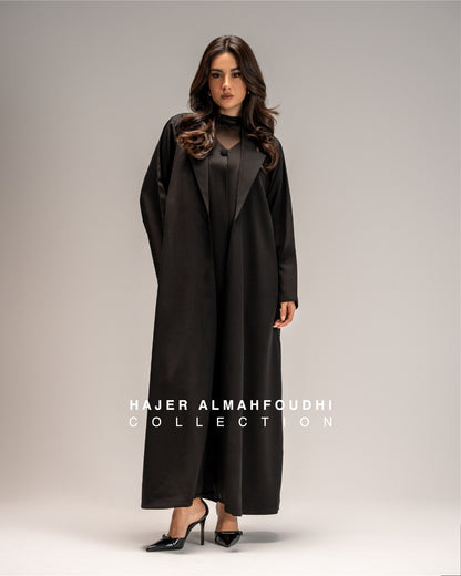 تفصيل عباية بليزر سجنيشر 3 , كريب SIGNATURE 3 Everyday Blazer Abaya (Pre Order)