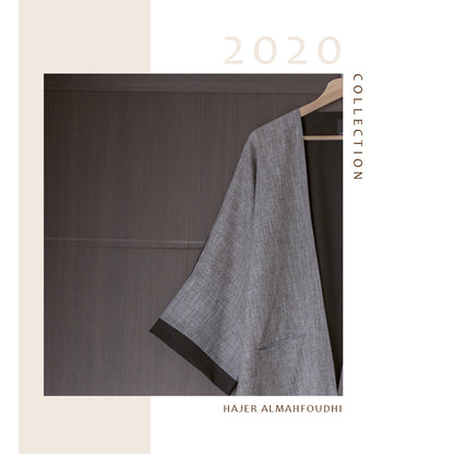 تفصيل عباية كريب بخامتين Two Faabric practical Abaya ( Tailoring - Pre order )