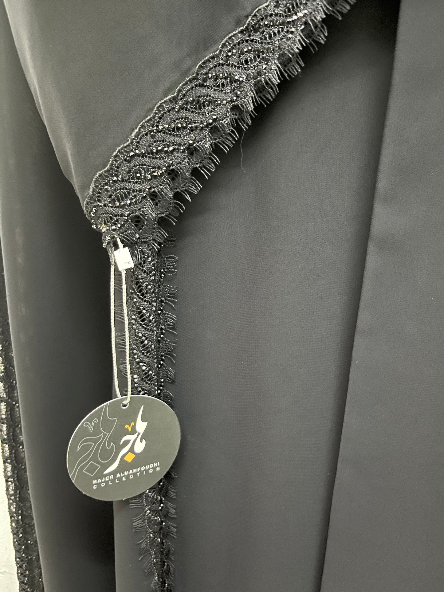 عباية دانتيل وفصوص BLACK DANTAIL ABAYA