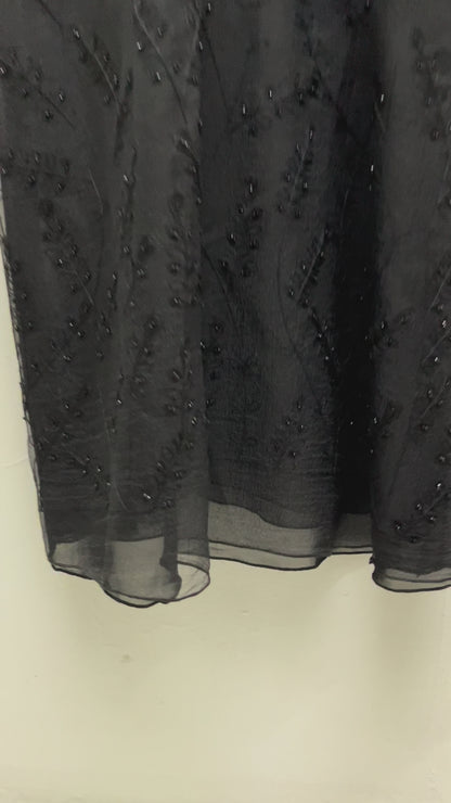 عباية دبل اورجانزا وشيفون  Double organza and chiffon abaya