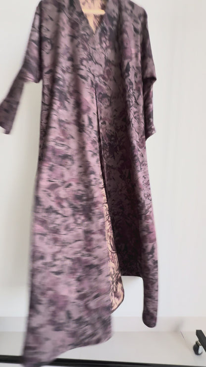 عباية جاكارد بنفسجي